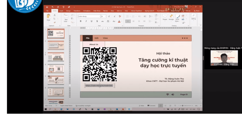 Hội thảo tăng cường kĩ thuật dạy học trực tuyến cho cán bộ quán lí giáo dục, giáo viên cấp tiểu học năm 2021