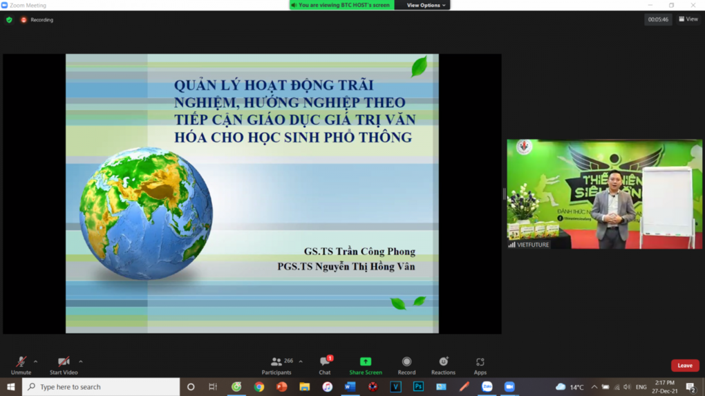 Hội nghị tập huấn cán bộ quản lý và giáo viên cốt cán về tổ chức hoạt động giáo dục ở trường tiểu học và THCS theo tiếp cận giáo dục giá trị văn hóa cho học sinh