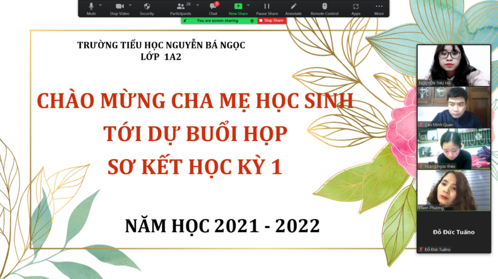 Hội nghị Cha mẹ học sinh các lớp cuối học kì I (năm học 2021-2022)