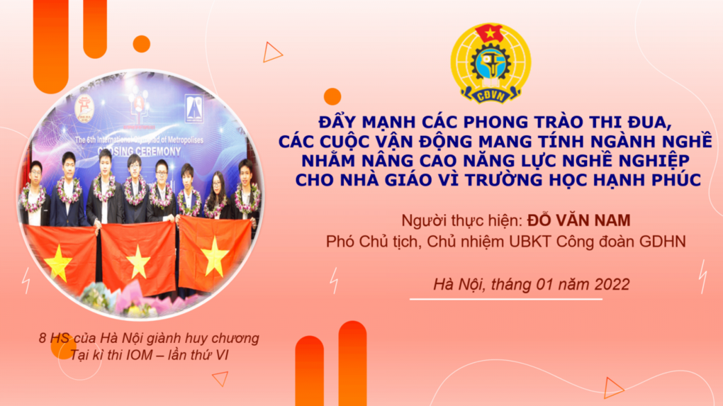 Trường Tiểu học Nguyễn Bá Ngọc tham dự tập huấn “Đẩy mạnh các phong trào thi đua, các cuộc vận động mang tính ngành nghề nhằm nâng cao năng lực nghề nghiệp cho nhà giáo vì trường học hạnh phúc”