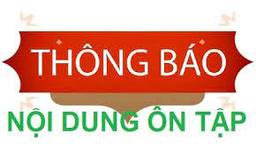 Nội dung ôn tập cuối học kì I lớp 4 - Năm học 2021-2022
