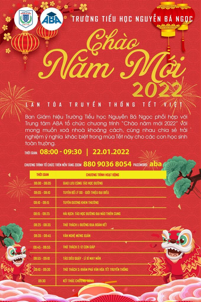 Thông báo về chương trình Lễ sơ kết kì 1- Chào năm mới 2022