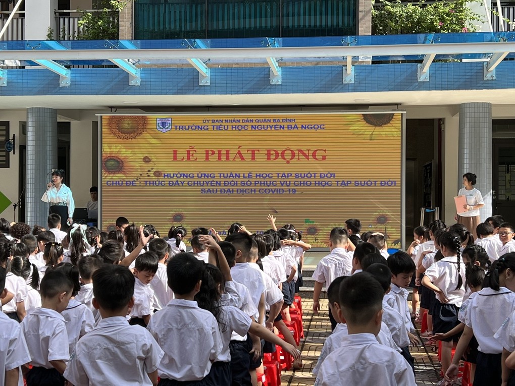 Trường tiểu học Nguyễn Bá Ngọc phát động Tuần lễ hương ứng học tập suốt đời năm 2022