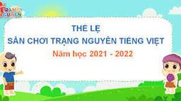 Hướng dẫn học sinh tham gia TRẠNG NGUYÊN TIẾNG VIỆT kỳ thi Hương - cấp Quận