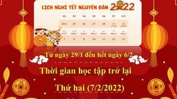  Trường Tiểu học Nguyễn Bá Ngọc thông báo Lịch nghỉ Tết Nguyên Đán năm 2022