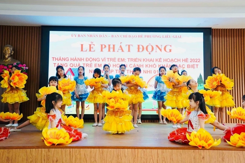 Trường Tiểu học Nguyễn Bá Ngọc tham gia Lễ phát động Tháng hành động vì trẻ em năm 2022