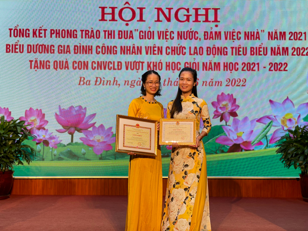 Trường Tiểu học Nguyễn Bá Ngọc tham dự Hội nghị Tổng kết phong trào thi đua “Giỏi việc nước, Đảm việc nhà” năm 2021