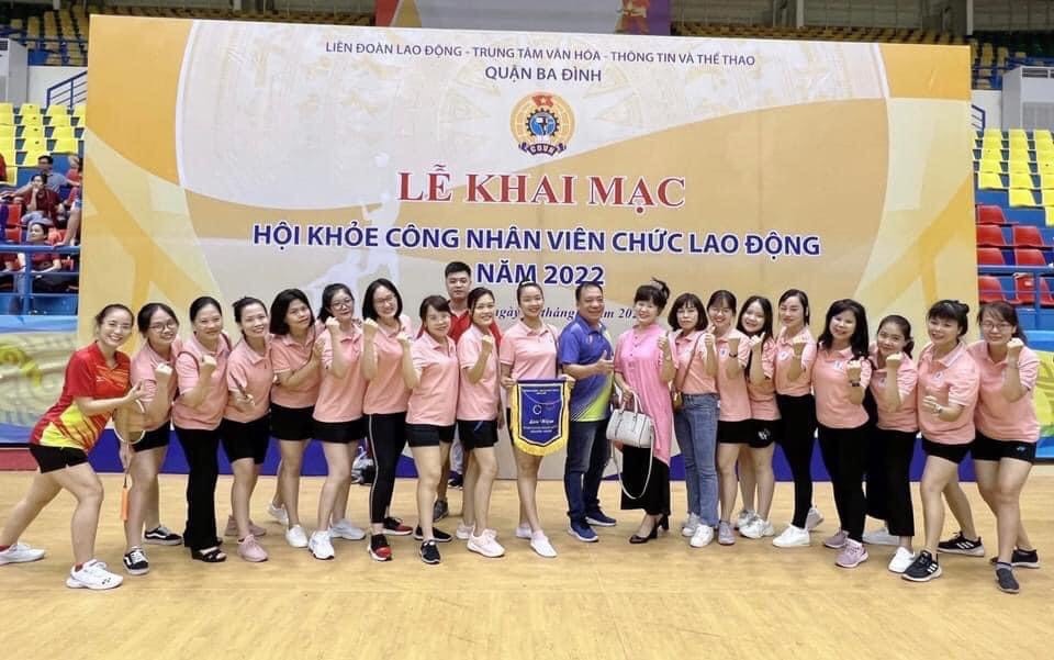 Trường tiểu học Nguyễn Bá Ngọc tham dự Hội khỏe công nhân, viên chức, lao động quận Ba Đình năm 2022