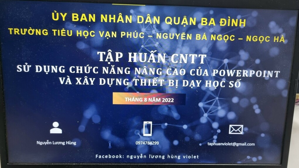 Tập huấn công nghệ thông tin tại trường Tiểu học Nguyễn Bá Ngọc