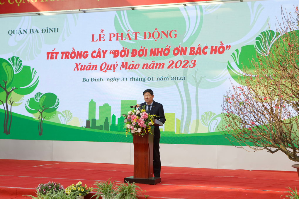 Quận Ba Đình tổ chức lễ phát động Tết trồng cây "Đời đời nhớ ơn Bác Hồ" xuân Quý Mão 2023