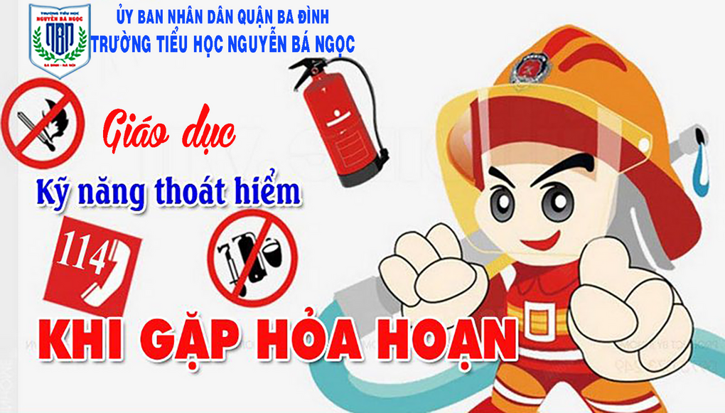 Trường Tiểu học Nguyễn Bá Ngọc tổ chức sinh hoạt đầu tuần với chủ đề Giáo dục kỹ năng thoát hiểm khi gặp hỏa hoạn