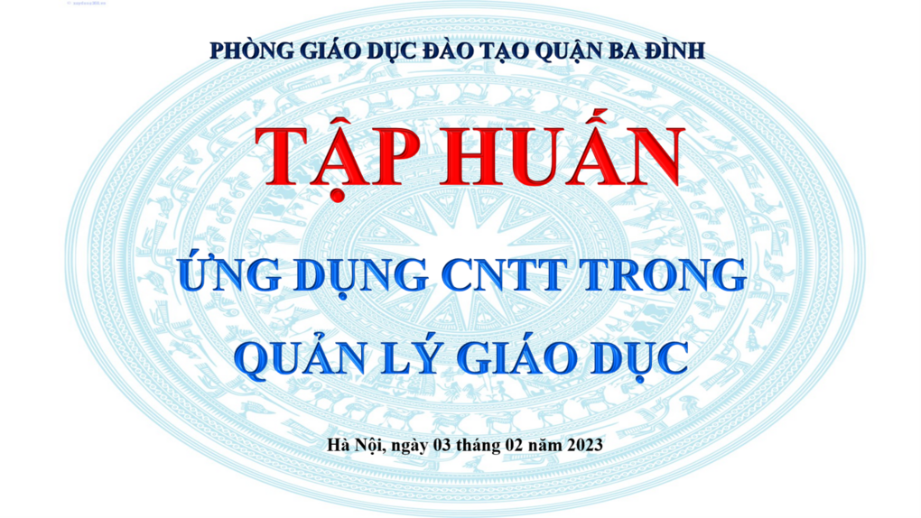 Tập huấn Ứng dụng CNTT trong Quản lý giáo dục