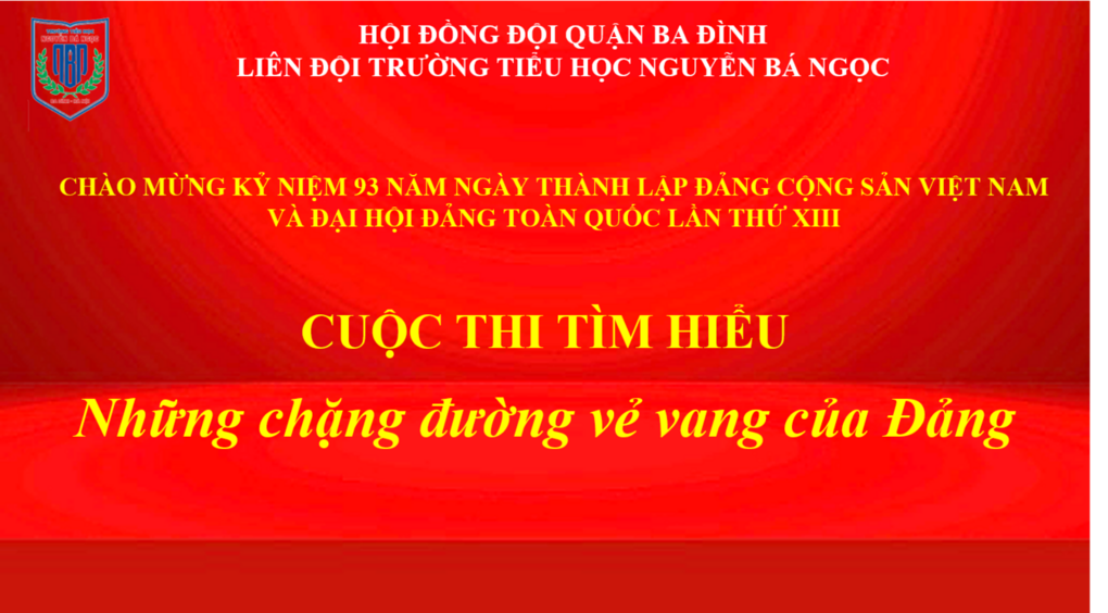 Học sinh trường Tiểu học Nguyễn Bá Ngọc sôi nổi với Cuộc thi tìm hiểu “Những chặng đường vẻ vang của Đảng”