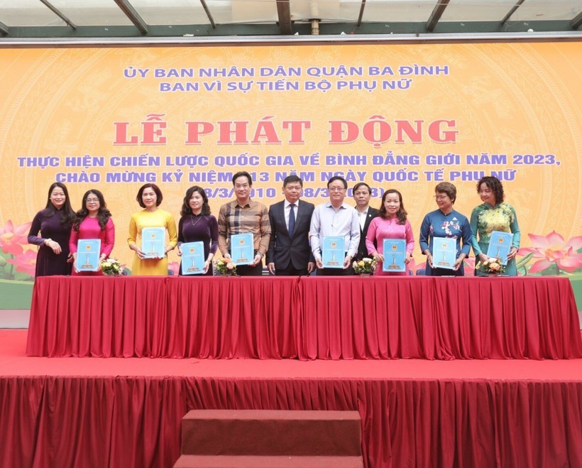 Quận Ba Đình phát động thực hiện chiến lược quốc gia về bình đẳng giới năm 2023. Chào mừng ngày Quốc tế phụ nữ 08/3