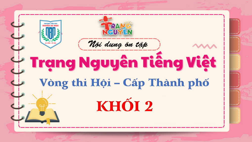 Nội dung ôn tập Kì thi Hội cấp Thành phố Khối 2