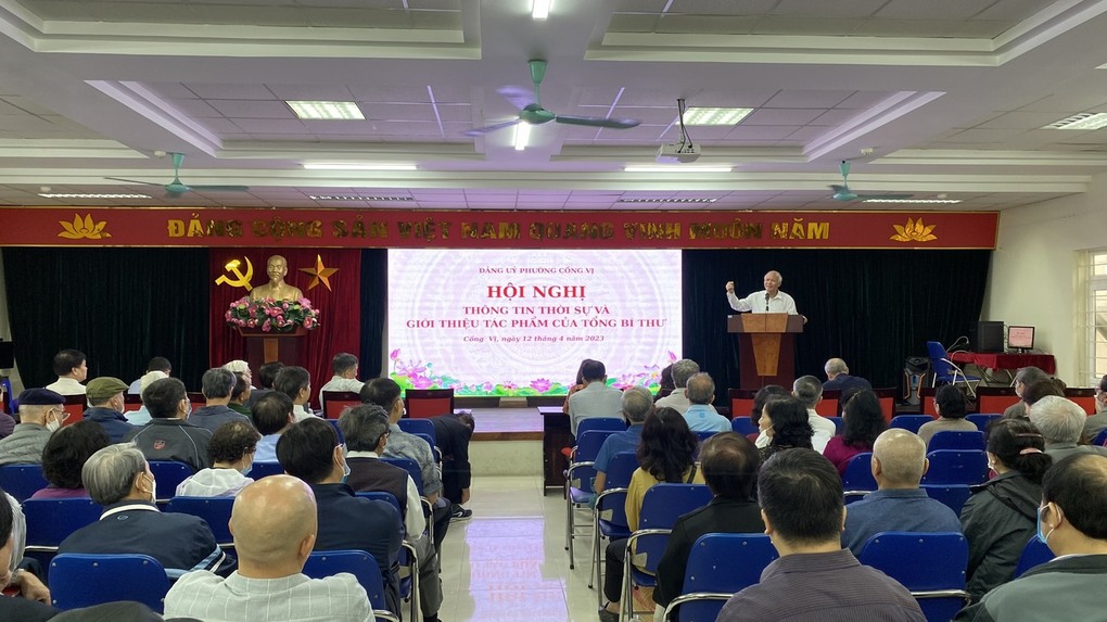 Đảng ủy phường Cống vị tổ chức Hội nghị thông tin tình hình thời sự