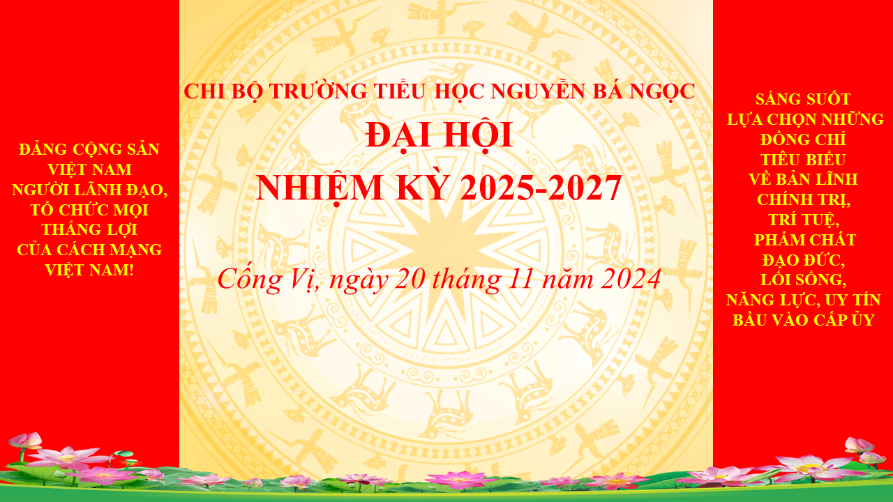 Trường Tiểu học Nguyễn Bá Ngọc tổ chức thành công Đại hội chi bộ nhiệm kì 2025 - 2027