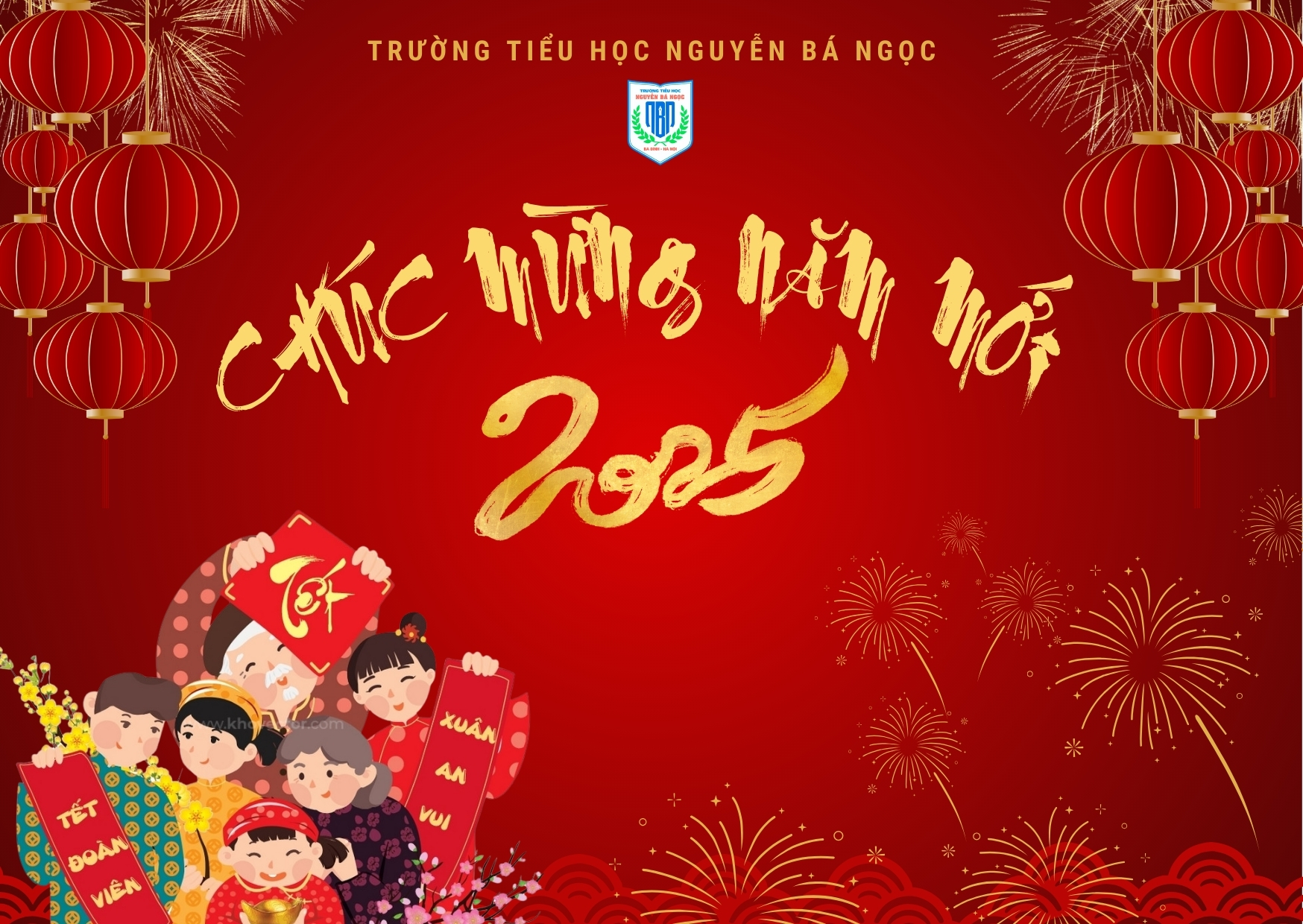 Trường Tiểu học Nguyễn Bá Ngọc chúc mừng năm mới 2025