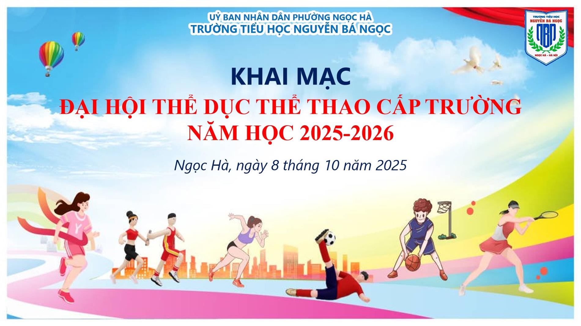 Trường Tiểu học Nguyễn Bá Ngọc tổ chức Đại hội thể dục thể thao cấp trường, năm học 2025 - 2026