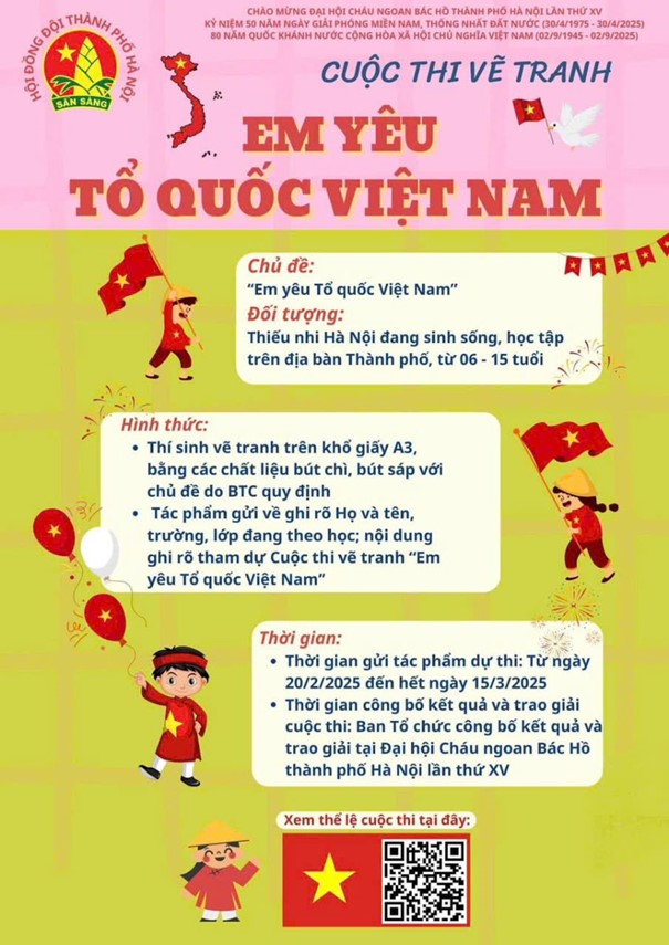 Trường Tiểu học Nguyễn Bá Ngọc phát động cuộc thi vẽ tranh Em yêu Tổ quốc Việt Nam