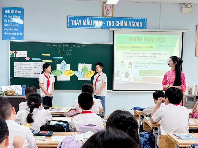 Tích cực khám phá thế giới thiên nhiên với tiết học: "Từ đa nghĩa" cùng học sinh lớp 5A2