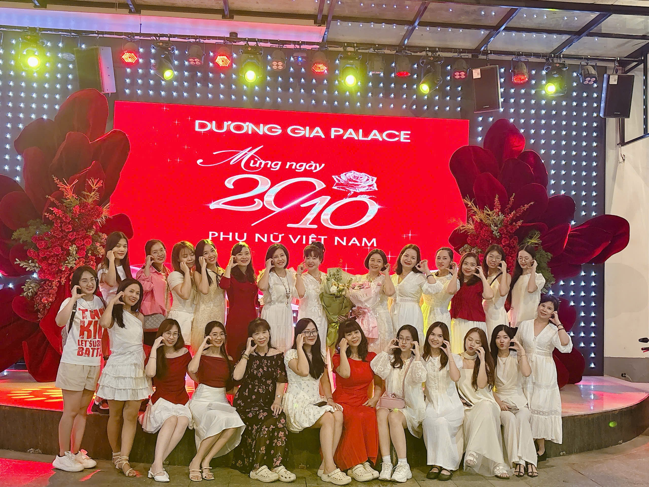 A group of women posing for a photo
AI-generated content may be incorrect.